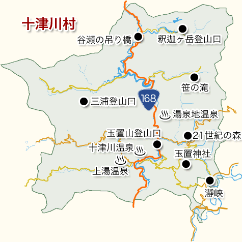 十津川温泉周辺地図